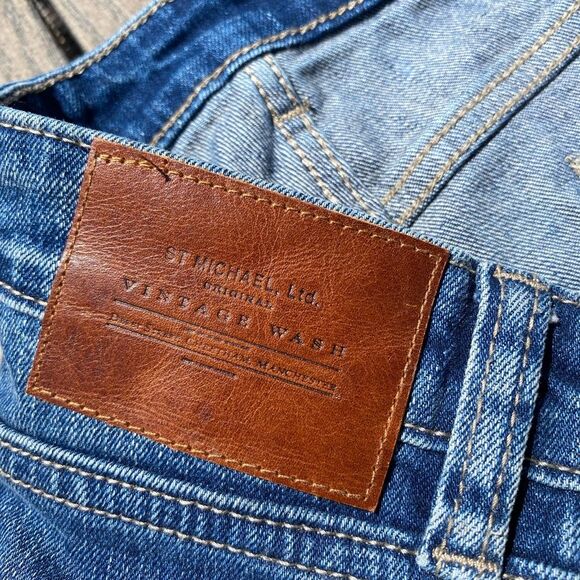 ST Micheal Tapered Vintage Wash Jeans Waist 36 Length 31 Derby Street - Picture 2 of 7